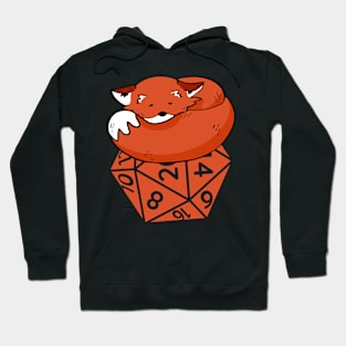 Sleeping Fox With D20 Hoodie